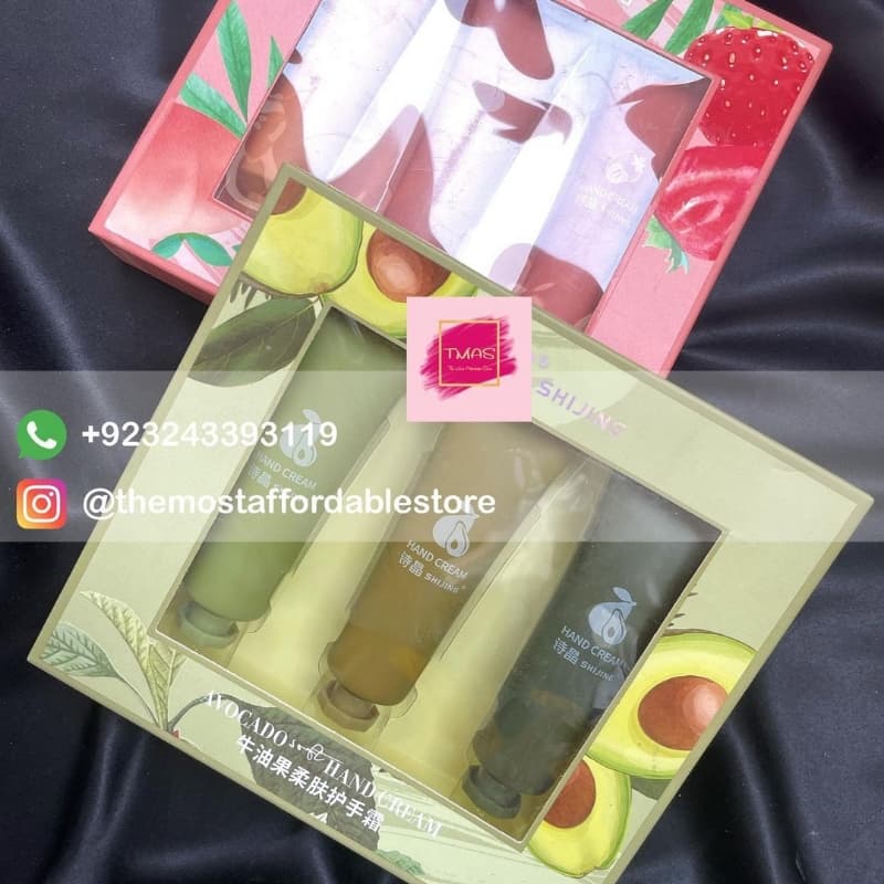 Bio Aqua Pack of 3 Hand Cream 🥑🍓