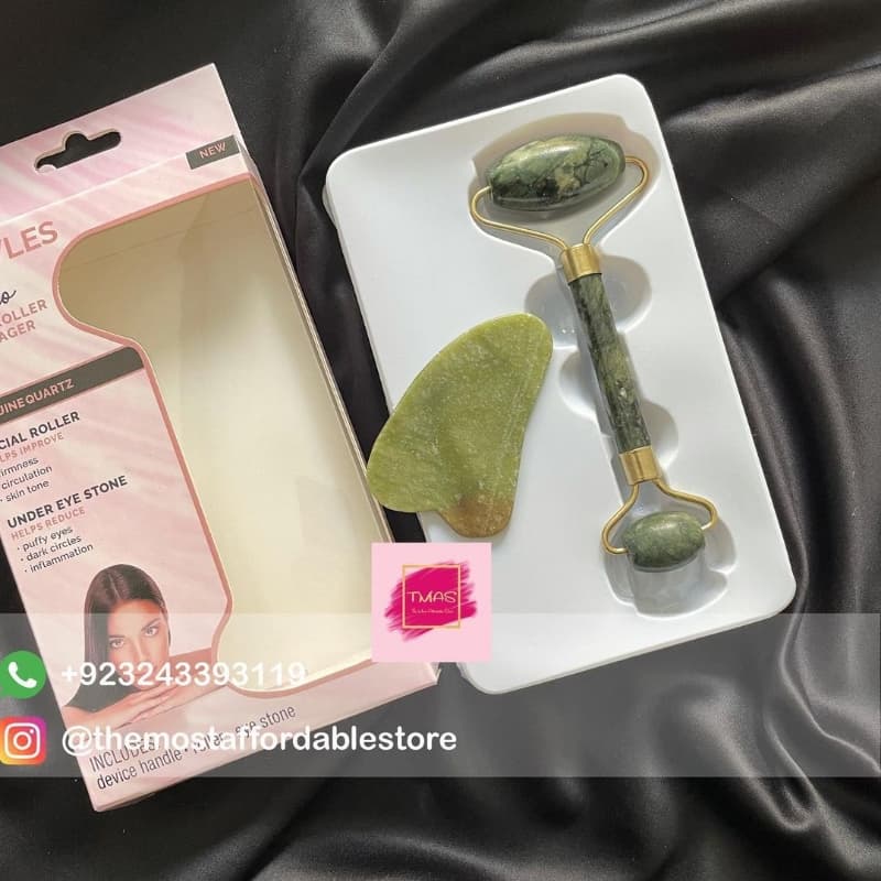 Flawless Jade roller and Gua sha
Material: stone