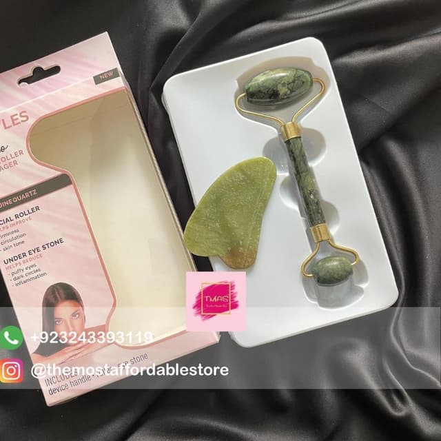 Flawless Jade roller and Gua sha
Material: stone