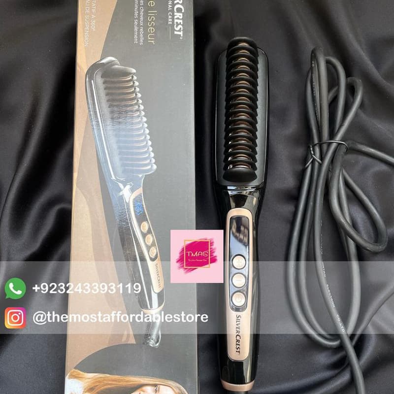 SILVER CREST HAIR STRAIGHTENER BRUSH
