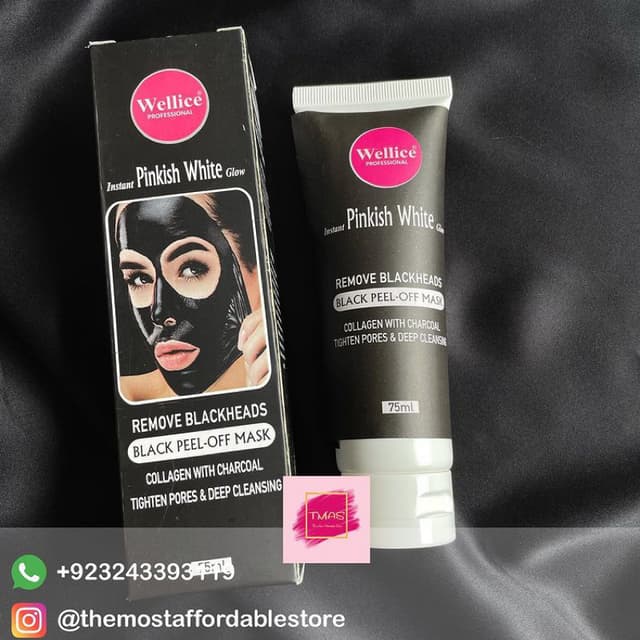 Wellice Black Heads Removal Peel off Mask (75ml) Collagen with charcoal tig