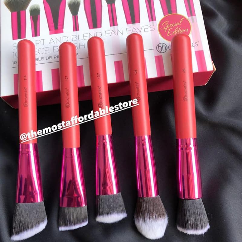 BH Cosmetics Blend And Sculp Fan Waves Brush 10 Piece Set