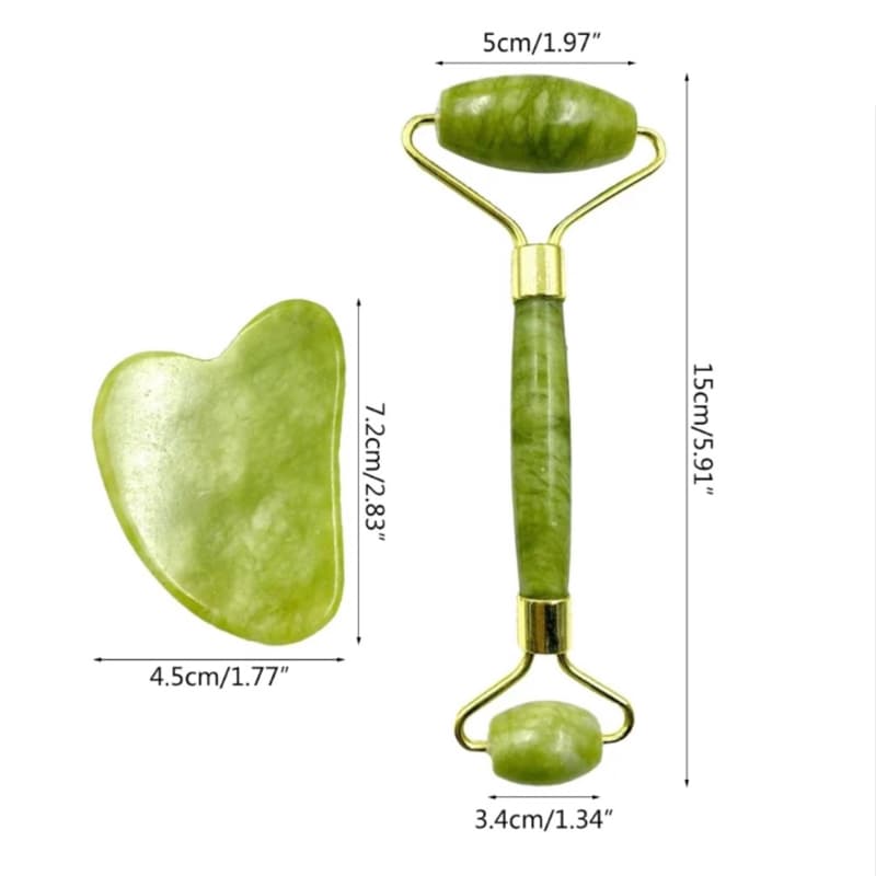 Pack of Jade Face Roller & gua sha