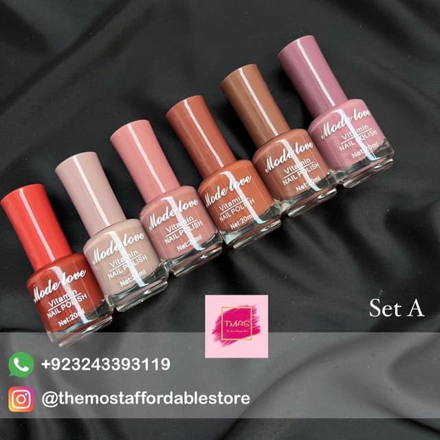 Best selling Nail Paints Pack of 6 (must have colours in your vanity)